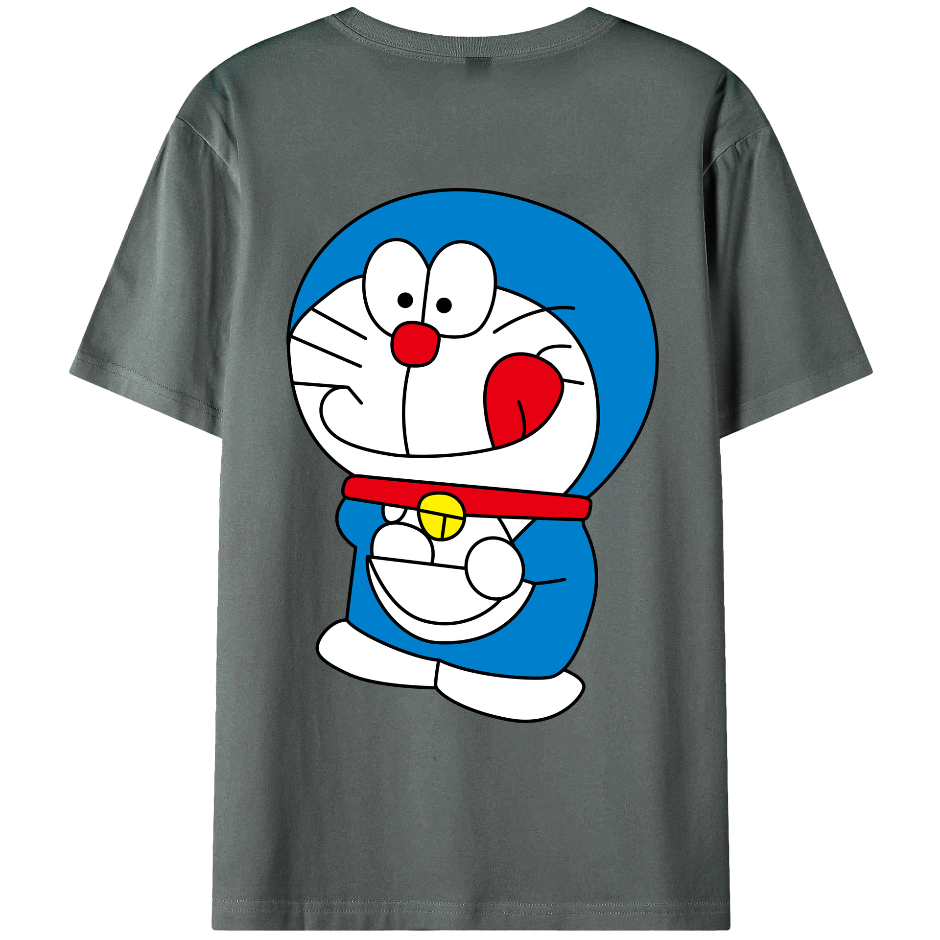 （画像用） ドラえもん Doraemon 綿100％ メンズ半袖Tシャツ（バックプリント） 通気性